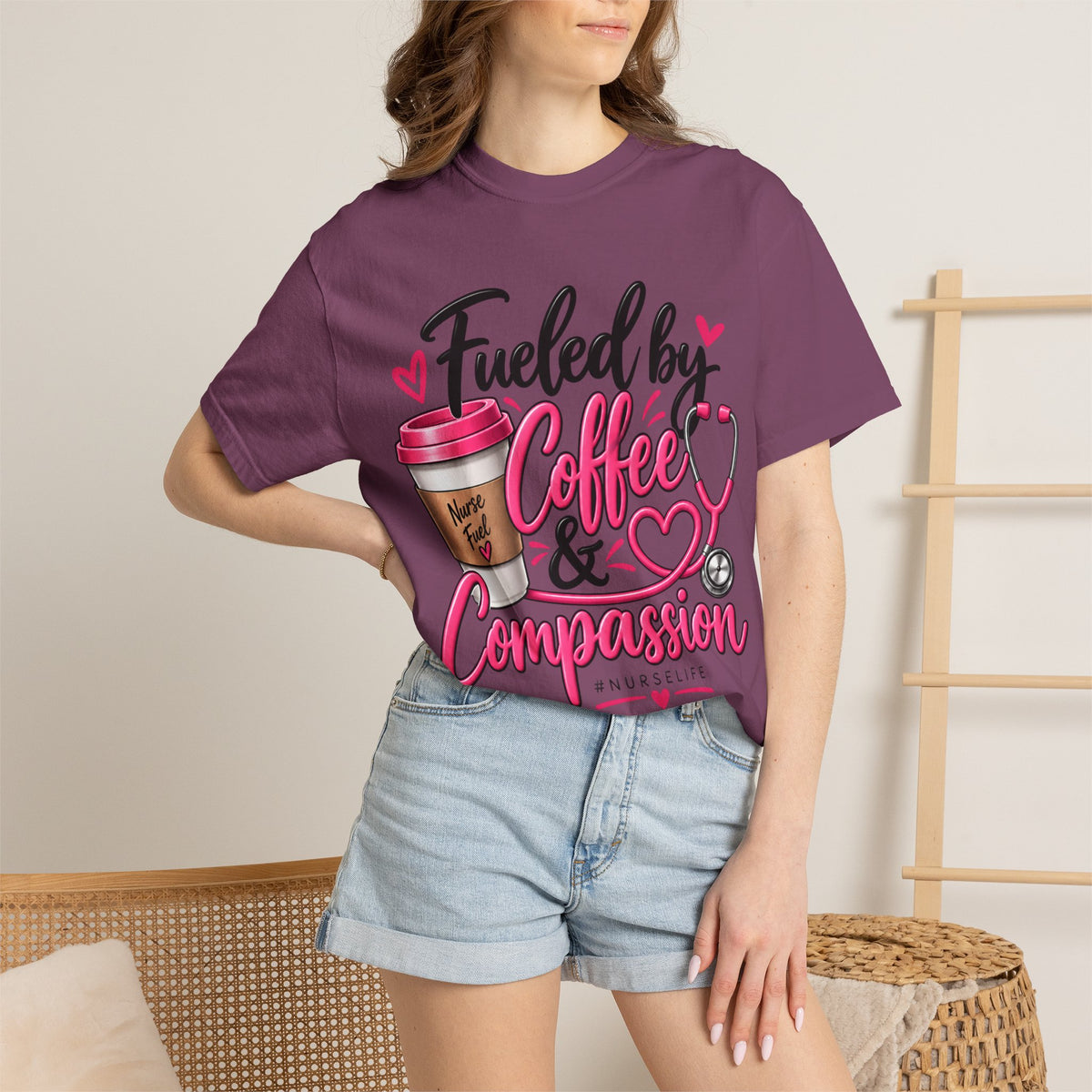 Fueled by Coffee & Compassion Nurse T-Shirt