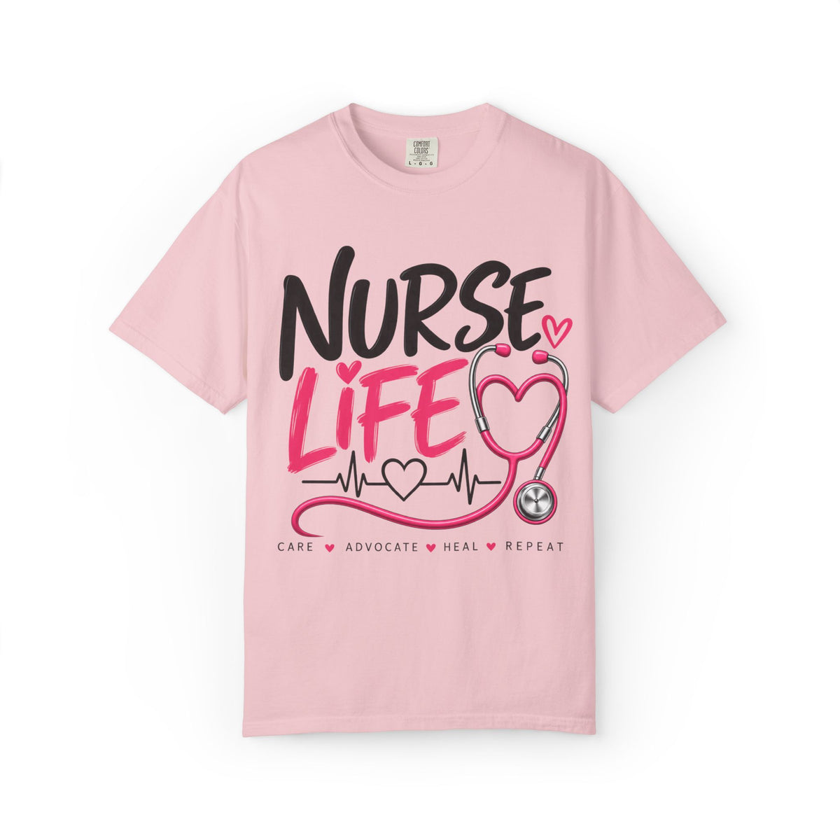 Nurse Life T-Shirt — Heartbeat Stethoscope Graphic Tee for Nurses