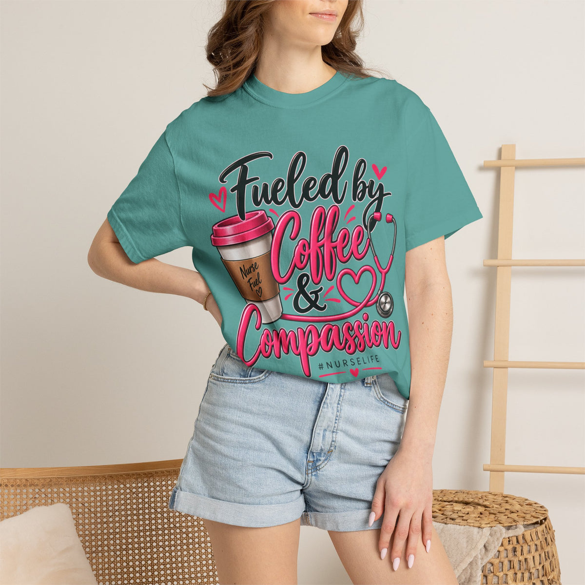 Fueled by Coffee & Compassion Nurse T-Shirt