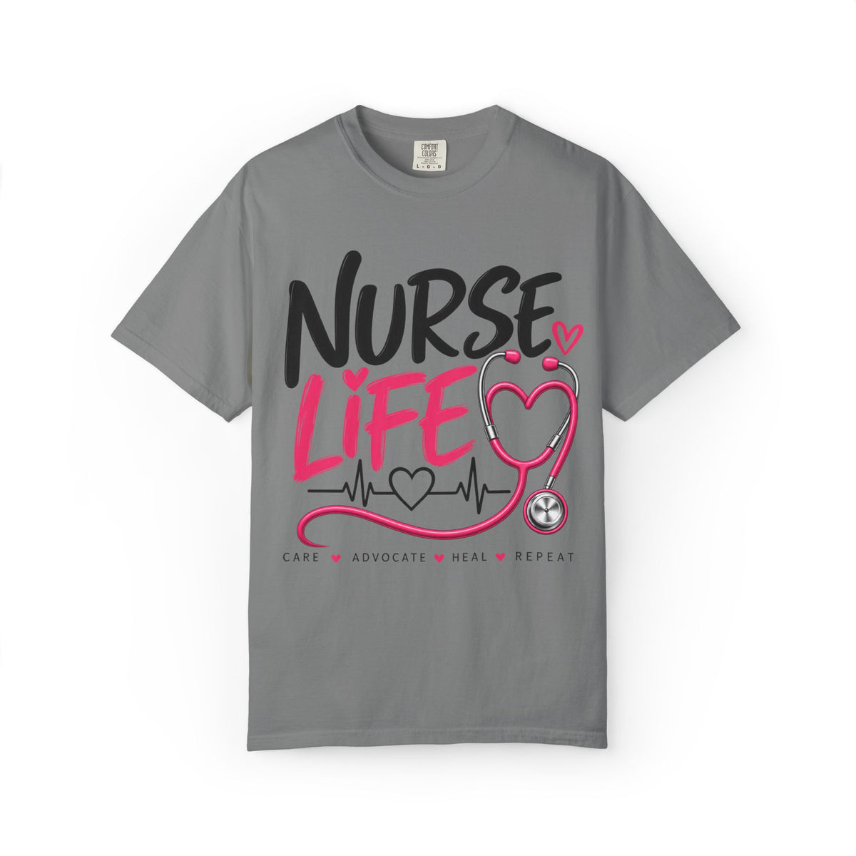 Nurse Life T-Shirt — Heartbeat Stethoscope Graphic Tee for Nurses