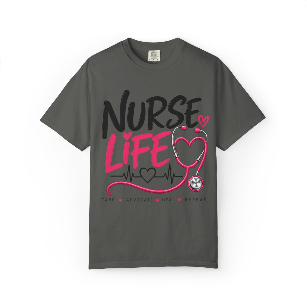 Nurse Life T-Shirt — Heartbeat Stethoscope Graphic Tee for Nurses