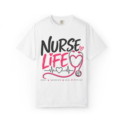Nurse Life T-Shirt — Heartbeat Stethoscope Graphic Tee for Nurses