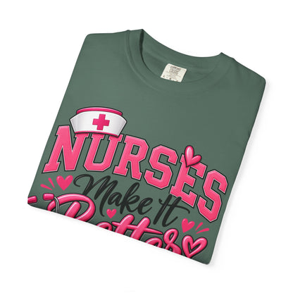 Nurse’s Make It Better Tee — Pink Stethoscope & Heartbeat Nursing Shirt