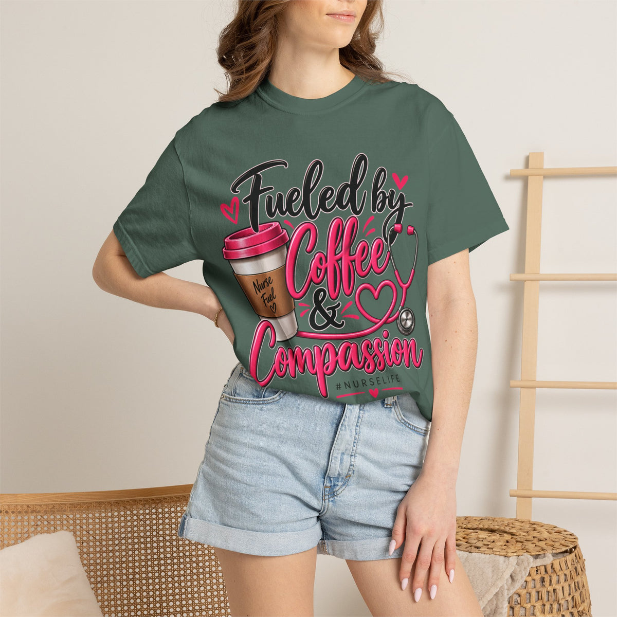 Fueled by Coffee & Compassion Nurse T-Shirt