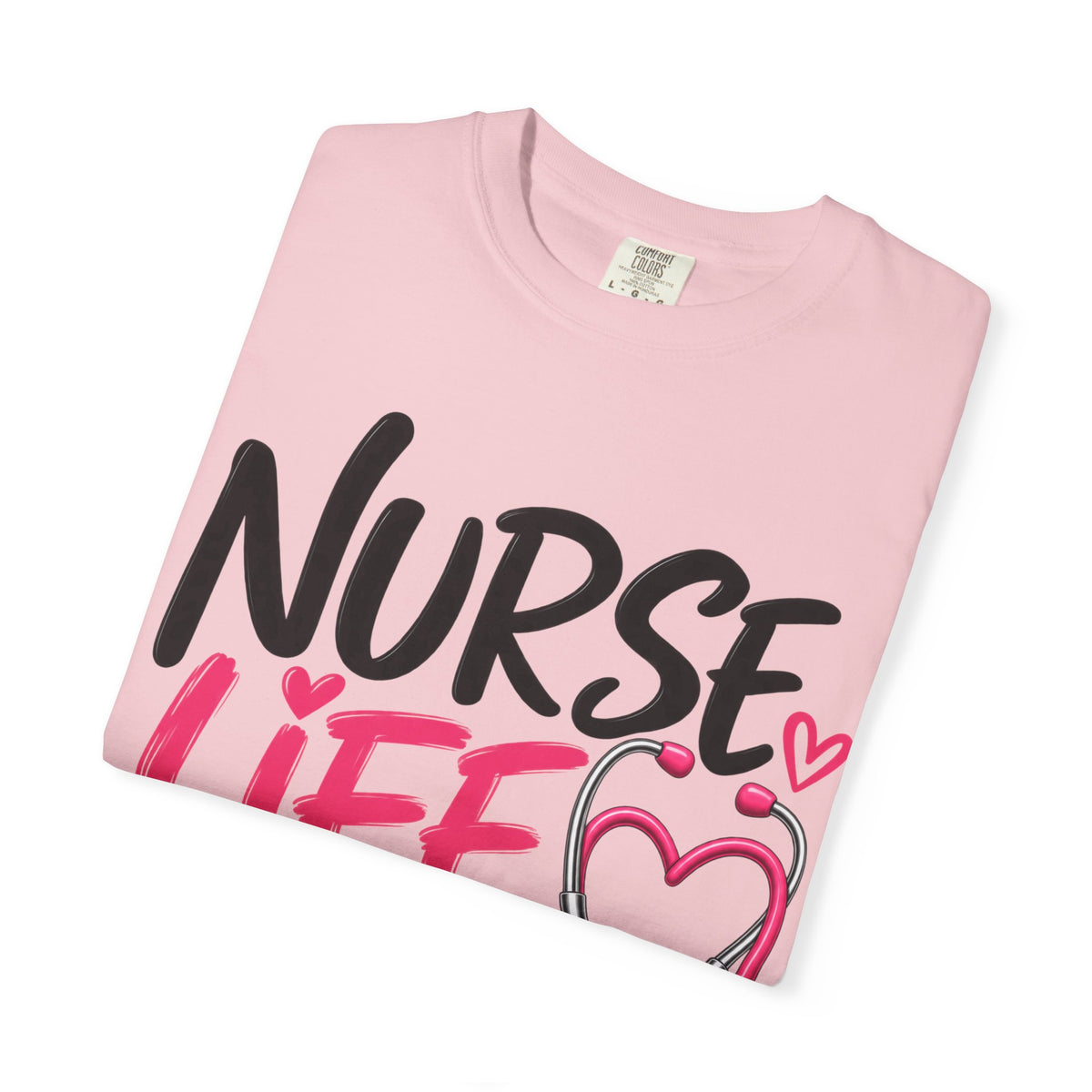 Nurse Life T-Shirt — Heartbeat Stethoscope Graphic Tee for Nurses