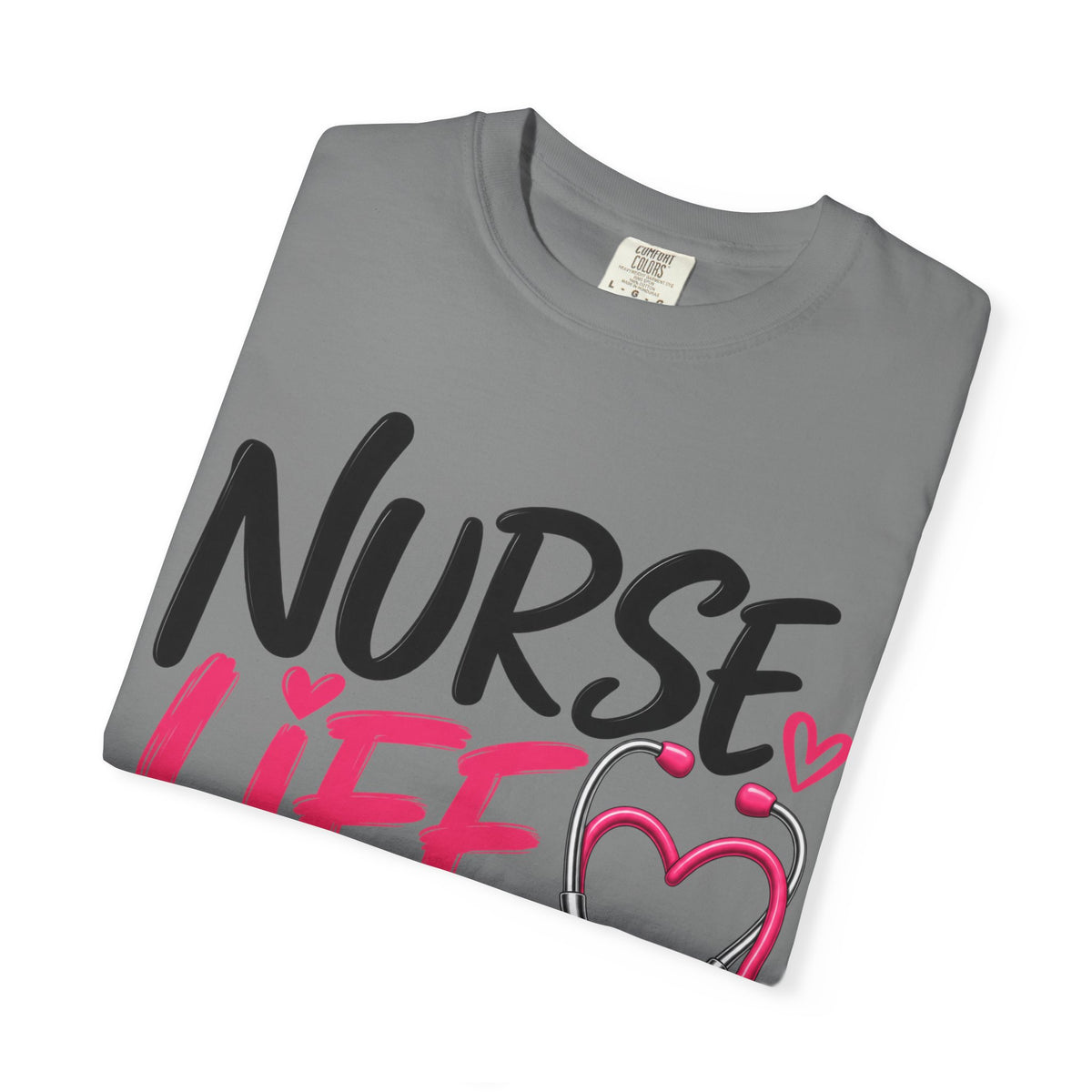 Nurse Life T-Shirt — Heartbeat Stethoscope Graphic Tee for Nurses