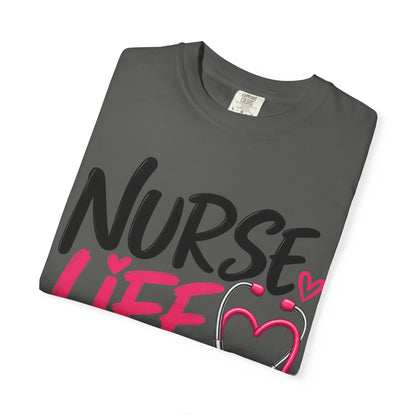 Nurse Life T-Shirt — Heartbeat Stethoscope Graphic Tee for Nurses
