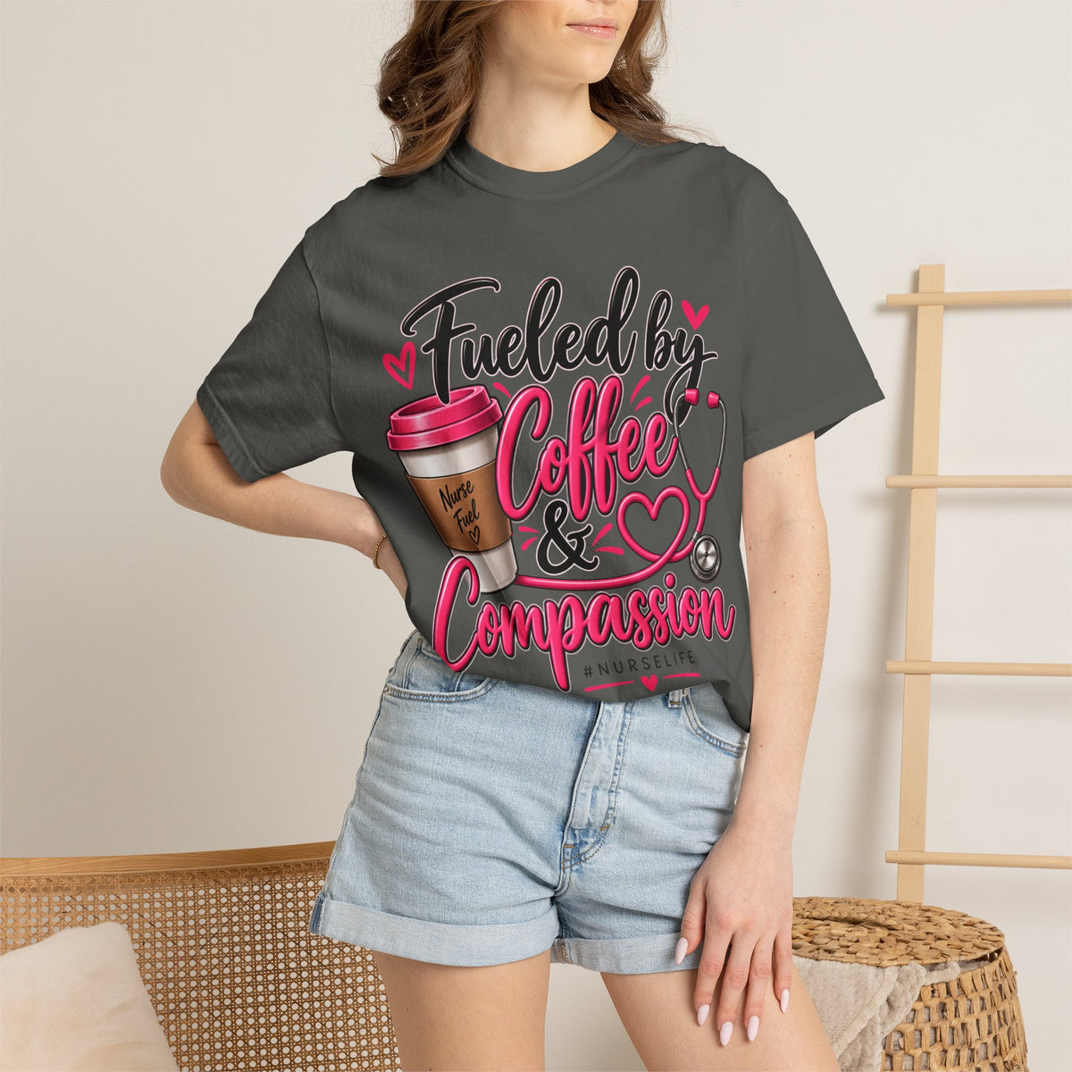 Fueled by Coffee & Compassion Nurse T-Shirt