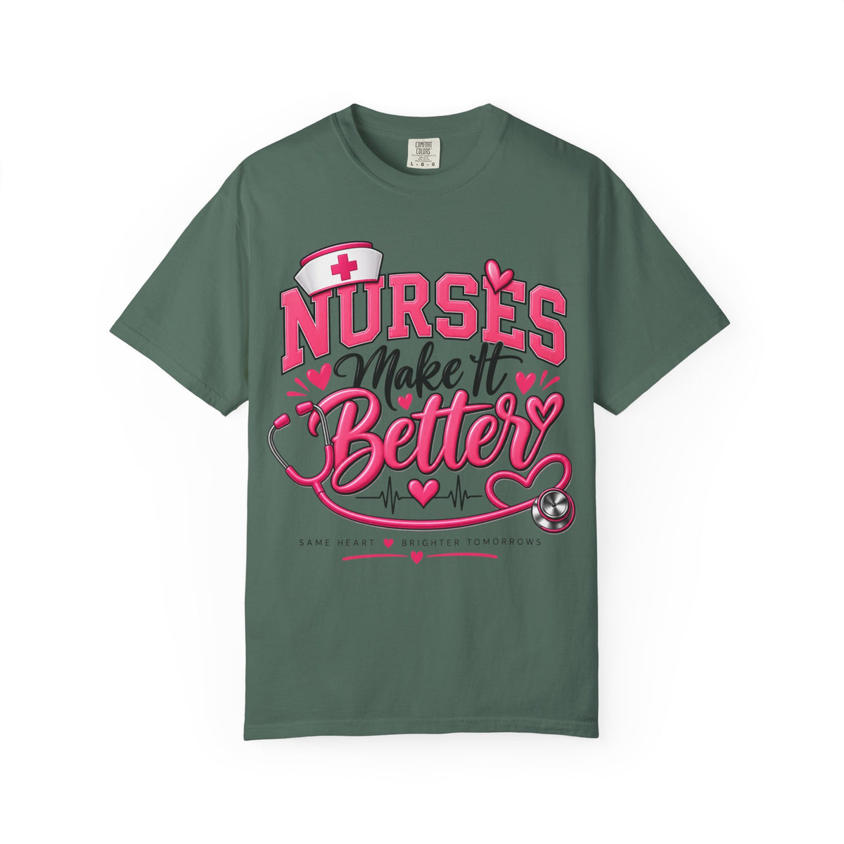 Nurse’s Make It Better Tee — Pink Stethoscope & Heartbeat Nursing Shirt