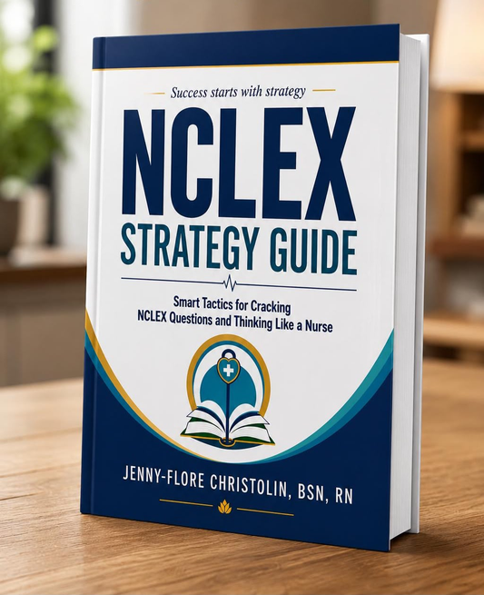 NCLEX Strategy Guide book cover by Jenny-Flore Christolin, BSN, RN